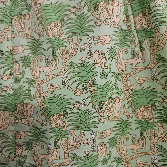 TIBI HYLAND Green Tropical Print Monkey Mini Skirt Size 6 - Picture 5 of 8